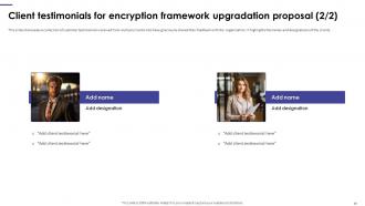 Encryption Framework Upgradation Proposal Powerpoint Presentation Slides Pre-designed Impactful