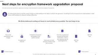 Encryption Framework Upgradation Proposal Powerpoint Presentation Slides Slides Downloadable