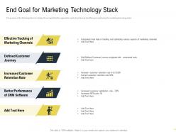 End Goal For Marketing Technology Stack Martech Stack Ppt Outline Example Introduction