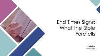 End Times Signs What The Bible Foretells PPT Outline AT