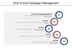 End to end campaign management ppt powerpoint presentation icon layout ideas cpb