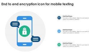 End To End Encryption Icon For Mobile Texting