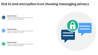 End To End Encryption Icon Showing Messaging Privacy