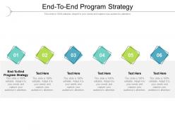 End to end program strategy ppt powerpoint presentation gallery graphics pictures cpb