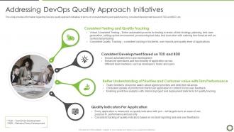 End to end qa and testing devops it addressing devops quality approach initiatives
