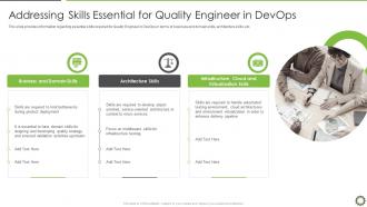 End to end qa and testing devops it addressing skills essential quality engineer devops