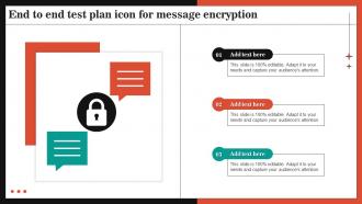 End To End Test Plan Icon For Message Encryption