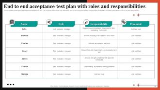 End To End Test Plan Powerpoint Ppt Template Bundles Pre-designed Content Ready