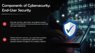 End User Security As A Component Of Cybersecurity Training Ppt