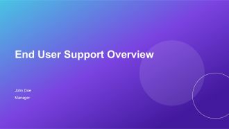 End User Support Overview PPT Structure AT