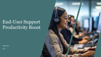 End User Support Productivity Boost PPT Mockup AT