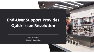 End User Support Provides Quick Issue Resolution PPT Presentation AT