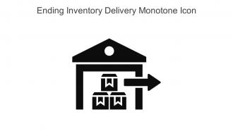 Ending Inventory Delivery Monotone Icon in powerpoint pptx png and editable eps format