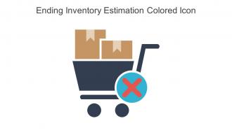 Ending Inventory Estimation Colored Icon in powerpoint pptx png and editable eps format