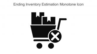 Ending Inventory Estimation Monotone Icon in powerpoint pptx png and editable eps format