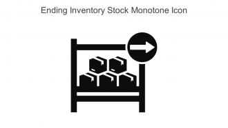 Ending Inventory Stock Monotone Icon in powerpoint pptx png and editable eps format