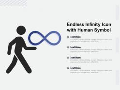Endless infinity icon with human symbol