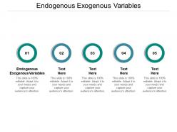 Endogenous exogenous variables ppt powerpoint presentation infographic template background images cpb