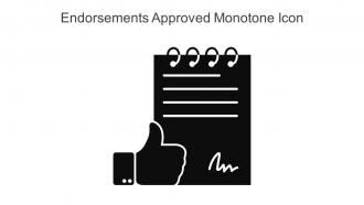 Endorsements Approved Monotone Icon In Powerpoint Pptx Png And Editable Eps Format