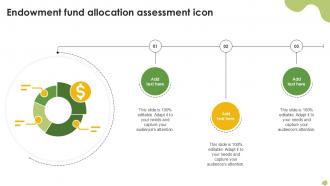 Endowment Fund Allocation Assessment Icon Ppt Sample