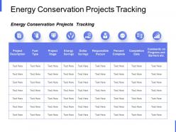 Energy conservation projects tracking big data analysis ppt powerpoint slides