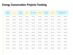 Energy conservation projects tracking business ppt powerpoint presentation slides summary