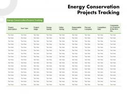Energy Conservation Projects Tracking Ppt Powerpoint Clipart Images