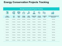 Energy Conservation Projects Tracking Ppt Powerpoint Presentation File Professional