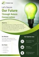 Energy efficiency consulting company two page brochure template