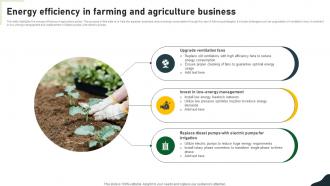 Energy Efficiency In Farming And Agriculture Business