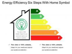 Energy efficiency six steps with home symbol