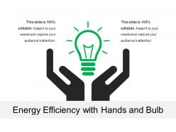 Energy Efficiency With Hands And Bulb