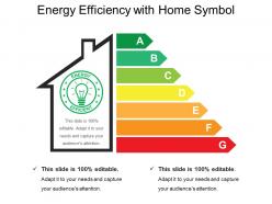 Energy efficiency with home symbol