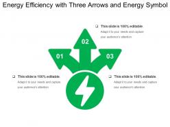Energy Efficiency With Three Arrows And Energy Symbol