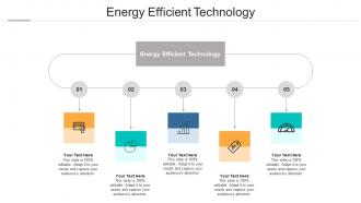 Energy efficient technology ppt powerpoint presentation slides demonstration cpb