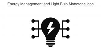 Energy Management And Light Bulb Monotone Icon In Powerpoint Pptx Png And Editable Eps Format