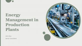 Energy Management In Production Plants PPT Summary AT