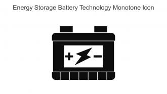 Energy Storage Battery Technology Monotone Icon In Powerpoint Pptx Png And Editable Eps Format