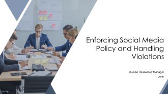 Enforcing Social Media Policy And Handling Violations PPT Slides AT