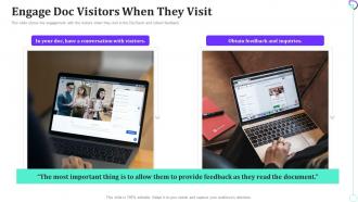 Engage doc visitors when they visit docsend investor funding elevator ppt slides