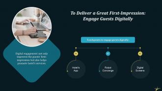 Engage Guests Digitally To Deliver A Great Impression Training Ppt