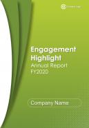 Engagement highlight annual report pdf doc ppt document report template