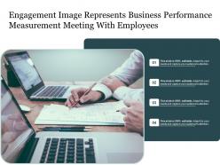 Engagement image represents business performance measurement meeting with employees