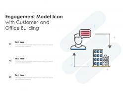 Engagement model icon with customer and office building