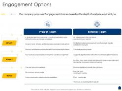 Engagement options project consultation proposal ppt professional slides