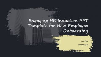 Engaging HR Induction PPT Template For New Employee Onboarding PPT H
