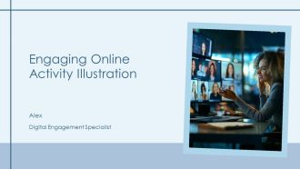 Engaging Online Activity Illustration PPT Template AT
