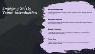 Engaging Safety Topics For Workplace Training PPT Template PPT H Editable Designed