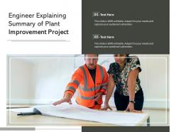 Engineer explaining summary of plant improvement project