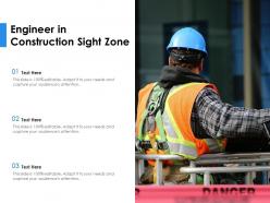 Engineer in construction sight zone